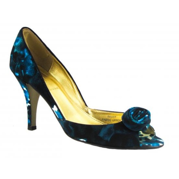 J. Crew Shoes - J. Crew Fleur Patterned D'orsay Peep-toe Heels